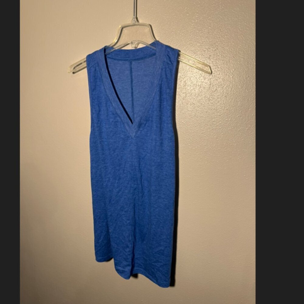 Blue v-neck tank